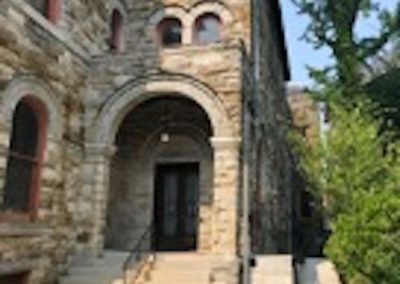 ADA-accessible ramp to church office + sanctuary
