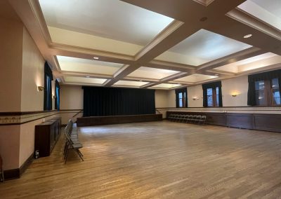 Fellowship Hall, view toward stage