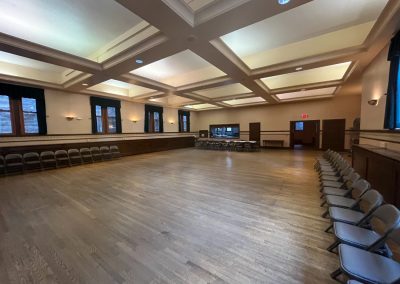 Fellowship Hall, view from stage
